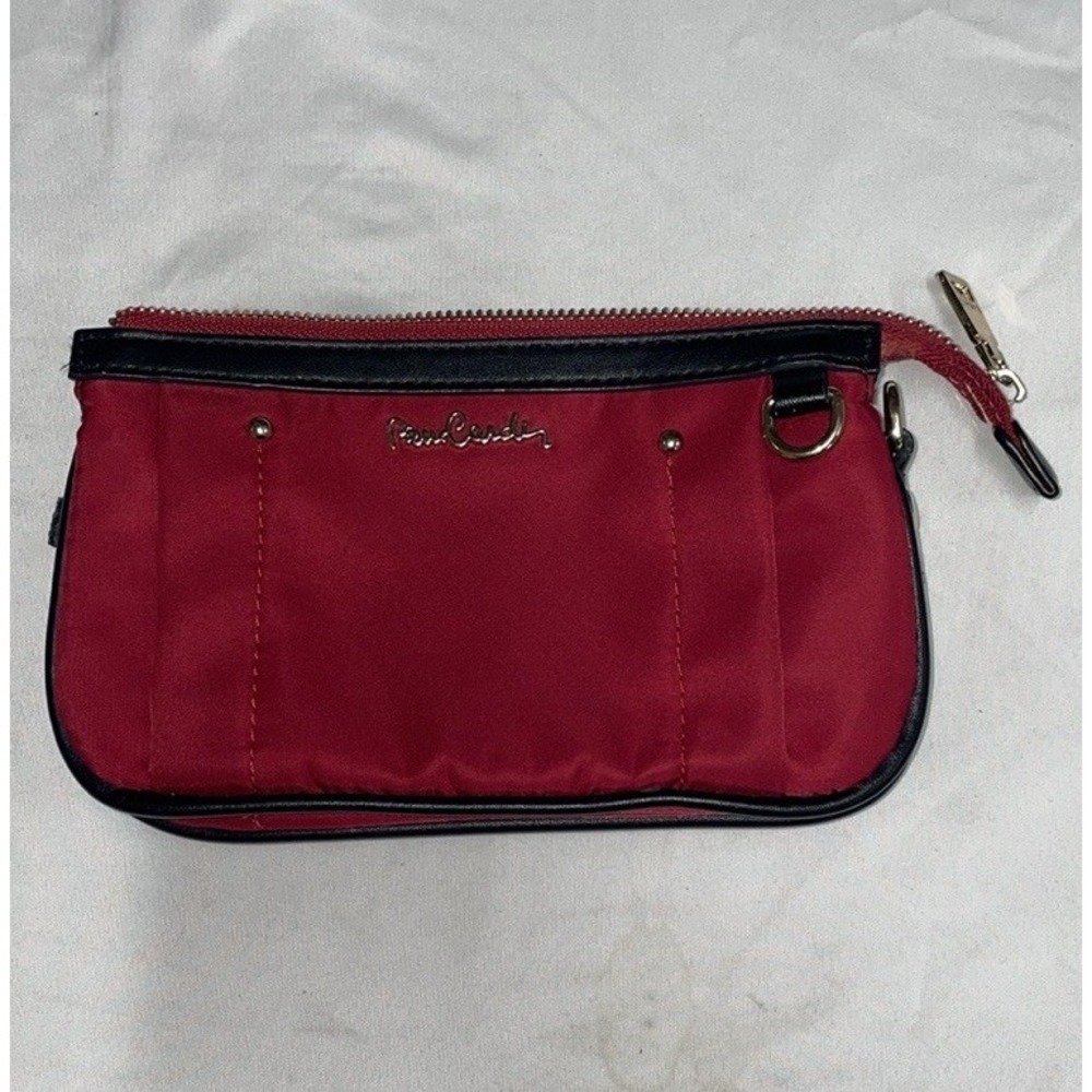 Pierre Cardin Red and Black Nylon Clutch 8x5in NO Strap